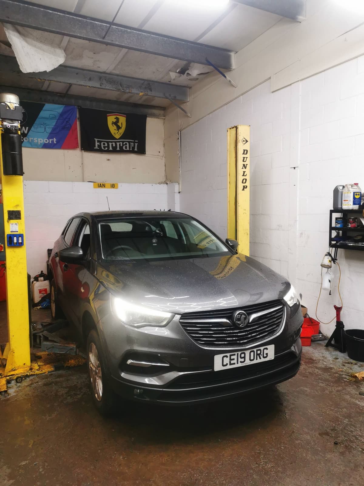 Mechanic working on a car